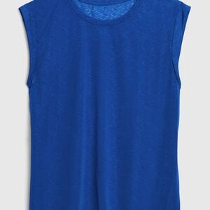 GAP Blue Muscle Tee Crew Neck Top